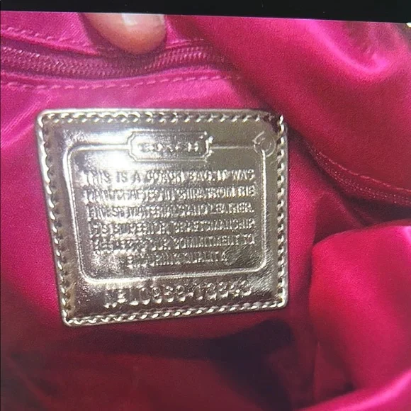 Coach poppy tartan Cream Shoulder Bag with Signature Style - Picture 7 of 7